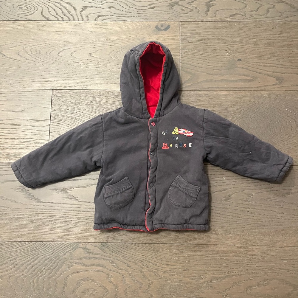 Marese boys fall reversible jacket 6-12M EUC